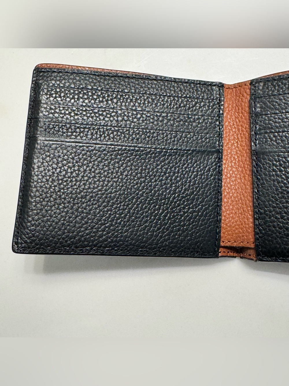 Coach Men’s Black Pebble Leather Billfold Wallet - Picture 6 of 13